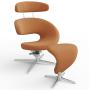 Varier Peel Relaxsessel Re-wool 568 orange, Aluminium chrom