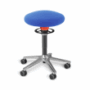 Ongo Roll höhenverstellbarer Sitzhocker mit Rollen Gestrick Blau