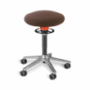 Ongo Roll höhenverstellbarer Sitzhocker mit Rollen Gestrick Braun