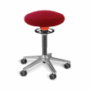 Ongo Roll höhenverstellbarer Sitzhocker mit Rollen Gestrick Dunkelrot