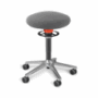 Ongo Roll höhenverstellbarer Sitzhocker mit Rollen Gestrick Grau