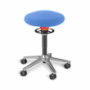 Ongo Roll höhenverstellbarer Sitzhocker mit Rollen Gestrick Hellblau