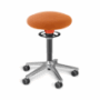 Ongo Roll höhenverstellbarer Sitzhocker mit Rollen Gestrick Orange