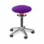 Ongo Roll höhenverstellbarer Sitzhocker mit Rollen Gestrick Purpur