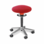 Ongo Roll höhenverstellbarer Sitzhocker mit Rollen Gestrick Rot